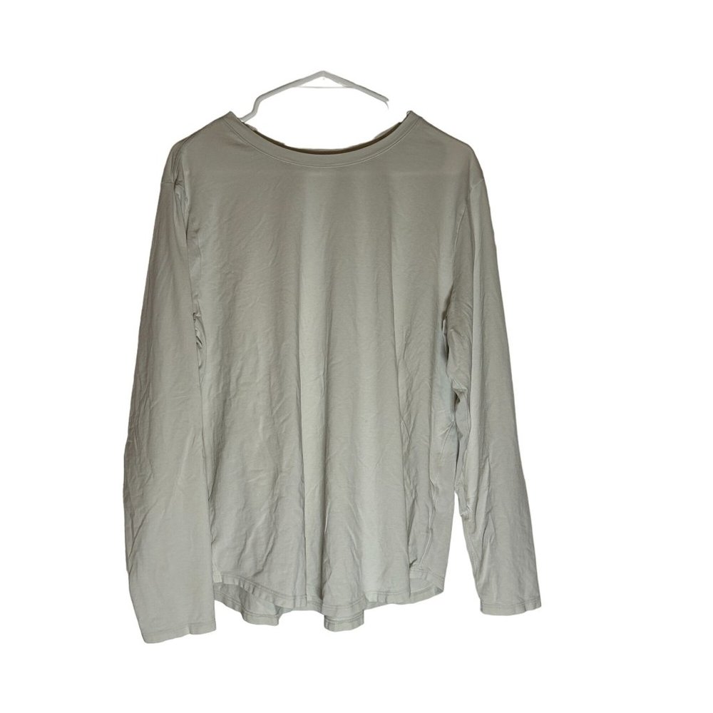 Lululemon Long Sleeve Crew Neck Tee Off White Women's Size: 16